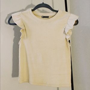 Cream Zara Tank Crop Top